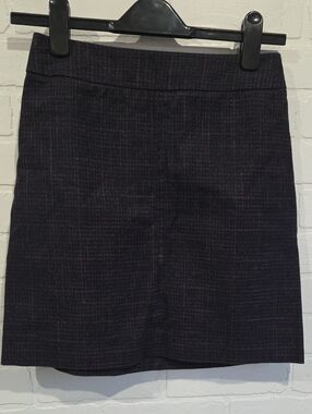 See By Chloe Dark Navy Pencil Skirt with Subtle Plum Threading